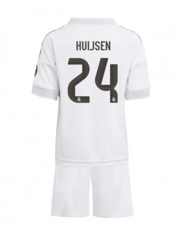 Real Madrid Dean Huijsen #24 Replika Hemmakläder Barn 2025-26 Kortärmad (+ byxor)